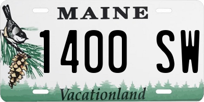 ME license plate 1400SW