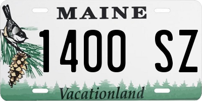 ME license plate 1400SZ