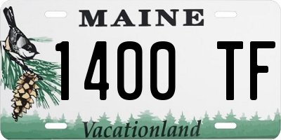 ME license plate 1400TF