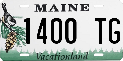 ME license plate 1400TG