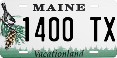 ME license plate 1400TX