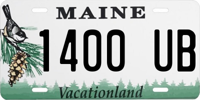 ME license plate 1400UB