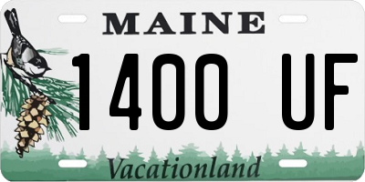 ME license plate 1400UF
