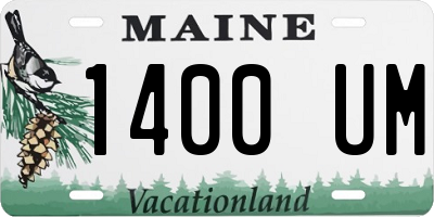 ME license plate 1400UM