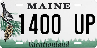 ME license plate 1400UP
