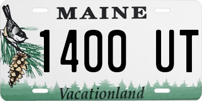 ME license plate 1400UT