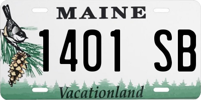 ME license plate 1401SB