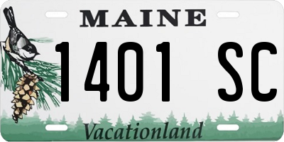 ME license plate 1401SC