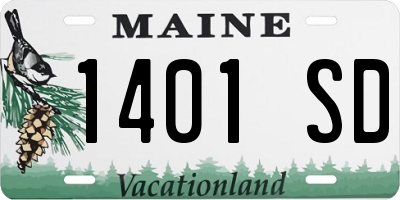 ME license plate 1401SD