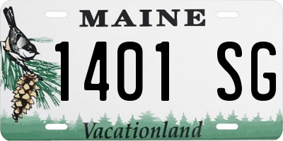 ME license plate 1401SG