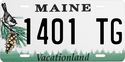 ME license plate 1401TG