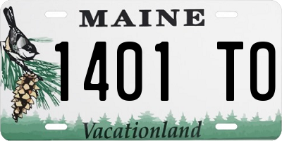 ME license plate 1401TO