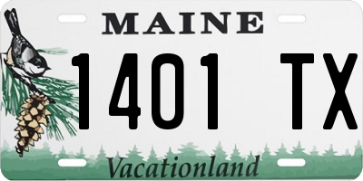 ME license plate 1401TX