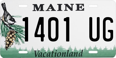 ME license plate 1401UG