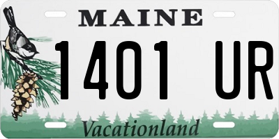 ME license plate 1401UR
