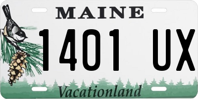 ME license plate 1401UX