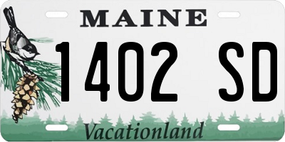 ME license plate 1402SD
