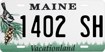 ME license plate 1402SH