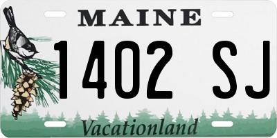 ME license plate 1402SJ