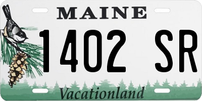 ME license plate 1402SR