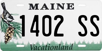 ME license plate 1402SS
