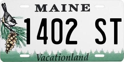 ME license plate 1402ST