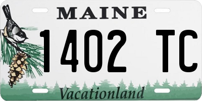 ME license plate 1402TC