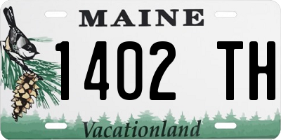 ME license plate 1402TH
