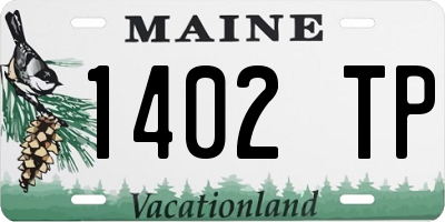 ME license plate 1402TP