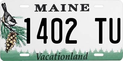 ME license plate 1402TU