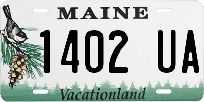 ME license plate 1402UA