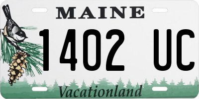 ME license plate 1402UC