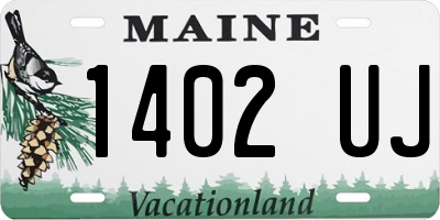 ME license plate 1402UJ