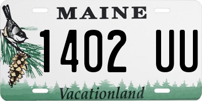 ME license plate 1402UU