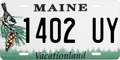 ME license plate 1402UY