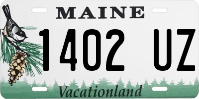 ME license plate 1402UZ