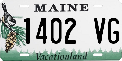 ME license plate 1402VG