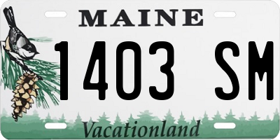 ME license plate 1403SM