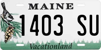 ME license plate 1403SU