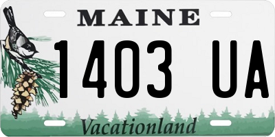 ME license plate 1403UA