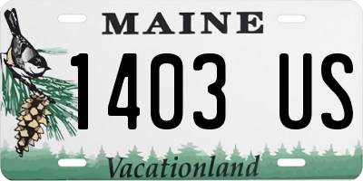 ME license plate 1403US