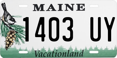 ME license plate 1403UY