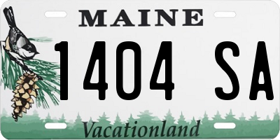 ME license plate 1404SA