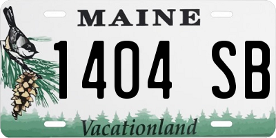 ME license plate 1404SB