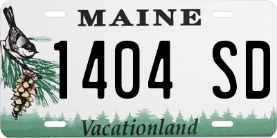 ME license plate 1404SD