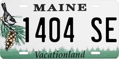 ME license plate 1404SE