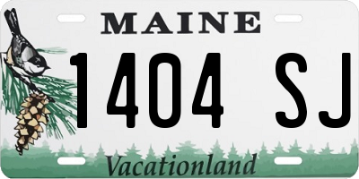ME license plate 1404SJ