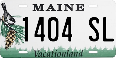 ME license plate 1404SL