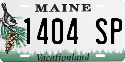 ME license plate 1404SP