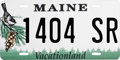 ME license plate 1404SR